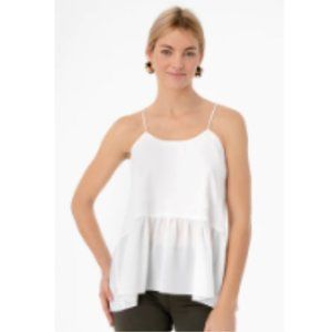 White Kieran Peplum Tank